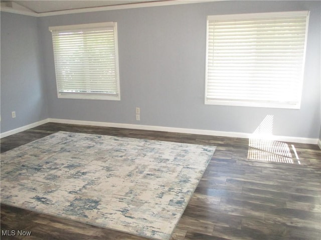 7527 Tamkrist Trl, Conneaut, OH 44030 - spare room featuring crown molding and wood finished floors