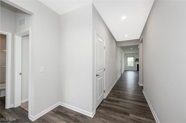 1637 Duncan Way, Streetsboro, OH 44241 - corridor featuring dark wood-type flooring and recessed lighting