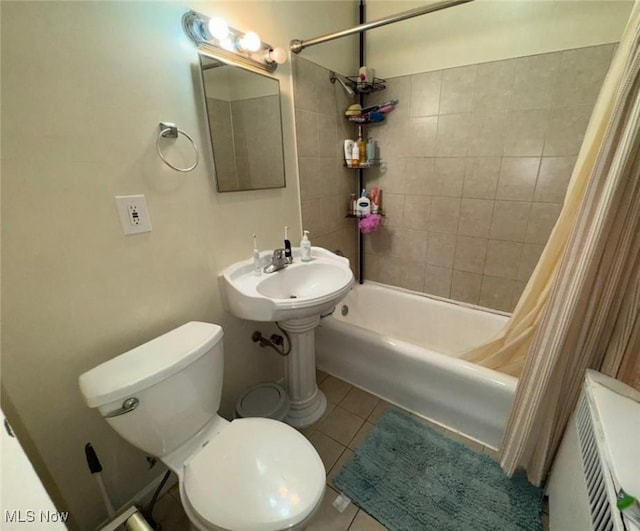 15610 Van Aken Blvd Unit 5, Shaker Heights, OH 44120 - full bathroom featuring shower / tub combo with curtain and tile patterned flooring