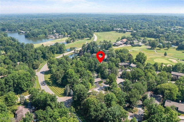 629-37 Fairington Oval, Aurora, OH 44202 - view of property location featuring a nearby body of water and a forest