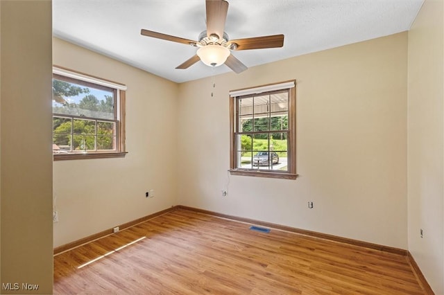 33362 State Route 833, Pomeroy, OH 45769 - spare room with light wood-style floors and a ceiling fan