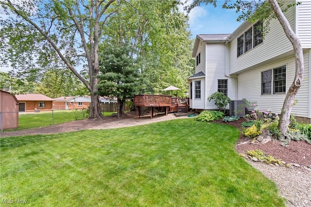 525 Bishop Pl, Berea, OH 44017 - view of yard featuring a deck
