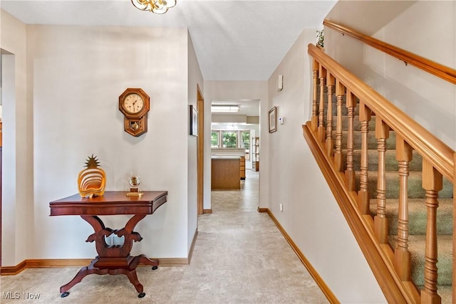 525 Bishop Pl, Berea, OH 44017 - hall featuring stairs and baseboards