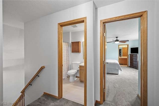 1036 Larkens Way, Medina, OH 44256 - bathroom with a ceiling fan, ensuite bathroom, vanity, and a shower with shower curtain