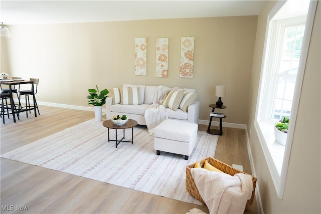 5699 Colgate Ave, Austintown, OH 44515 - living room with wood finished floors and baseboards