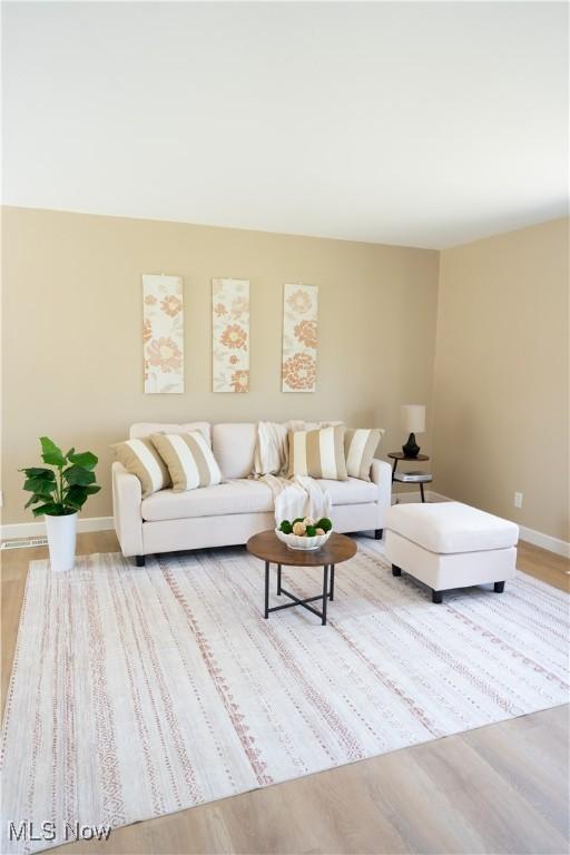 5699 Colgate Ave, Austintown, OH 44515 - living room with wood finished floors and baseboards