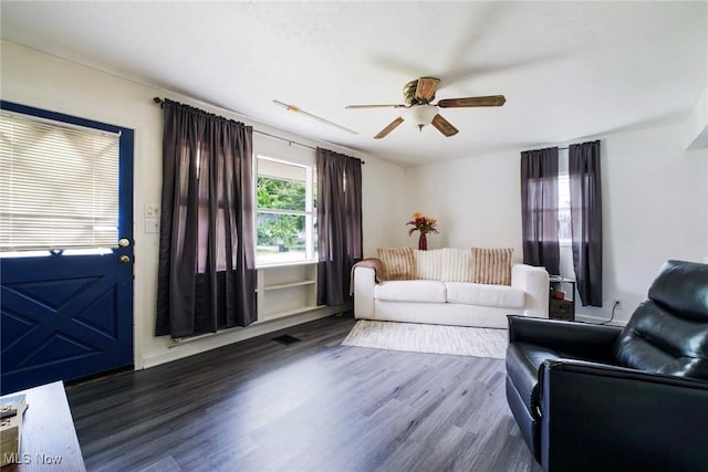 162 N Beverly Ave, Youngstown, OH 44515 - living room with ceiling fan and wood finished floors