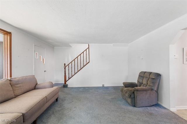 274 2nd St SW, Brewster, OH 44613 - living room with stairway and carpet floors