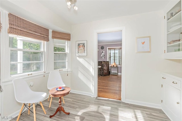 2215 S Belvoir Blvd, University Heights, OH 44118 - living area featuring light wood-type flooring and baseboards