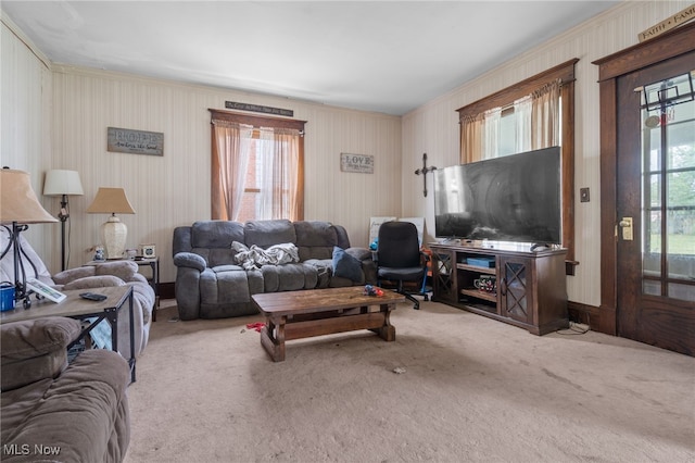 415 N Columbus St, Crestline, OH 44827 - living area with carpet flooring