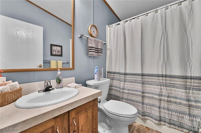 16 Piccolo, Olmsted Twp, OH 44138 - bathroom featuring vanity, a shower with shower curtain, and wood finished floors