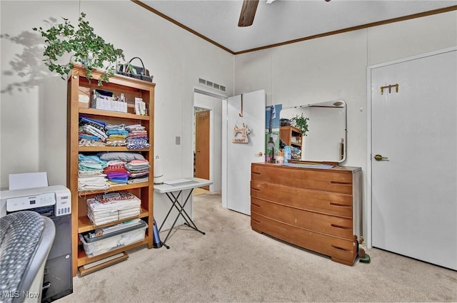 16 Piccolo, Olmsted Twp, OH 44138 - carpeted home office featuring ceiling fan and crown molding