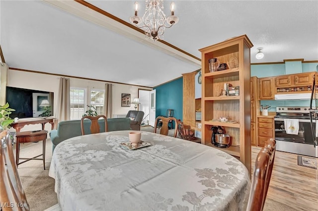 16 Piccolo, Olmsted Twp, OH 44138 - dining area featuring ornamental molding and a chandelier