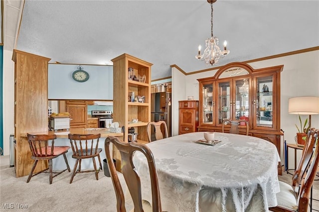 16 Piccolo, Olmsted Twp, OH 44138 - dining room with crown molding, a chandelier, and light carpet
