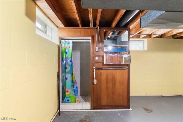 4899 Autumn Ln, Brooklyn, OH 44144 - below grade area featuring concrete block wall