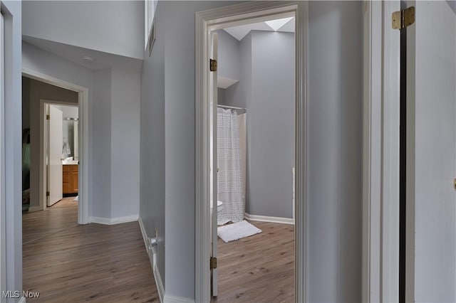 1173 Red Tail Hawk Ct Unit 4, Youngstown, OH 44512 - hall featuring wood finished floors and baseboards