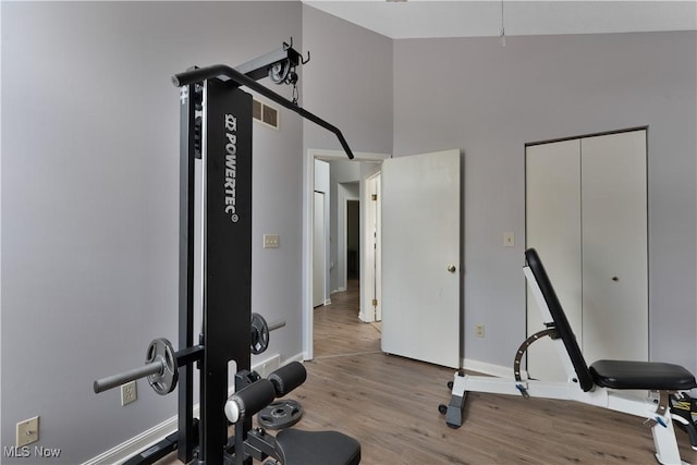 1173 Red Tail Hawk Ct Unit 4, Youngstown, OH 44512 - exercise room with wood finished floors and baseboards