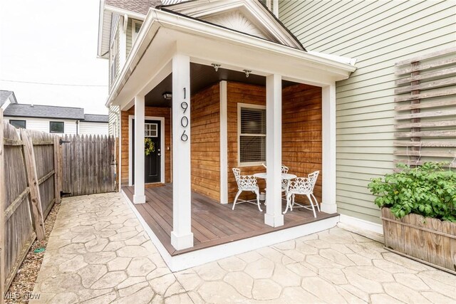 1906 W 47th St, Cleveland, OH 44102 - entrance to property featuring outdoor dining space