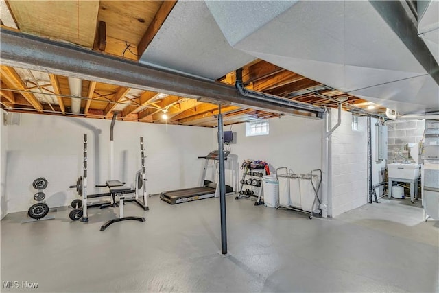 4090 Ridgeview Rd, Cleveland, OH 44144 - exercise room with a sink