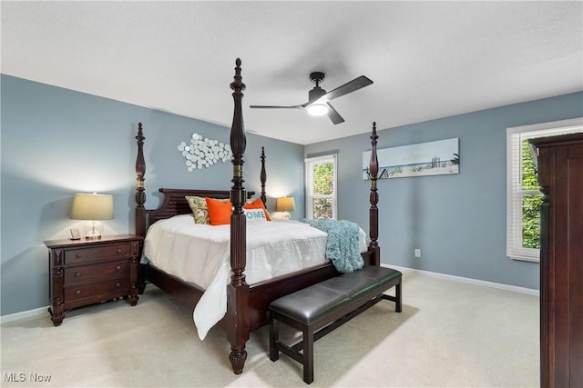 3049 Deercrest Path, Stow, OH 44224 - bedroom with light colored carpet and a ceiling fan