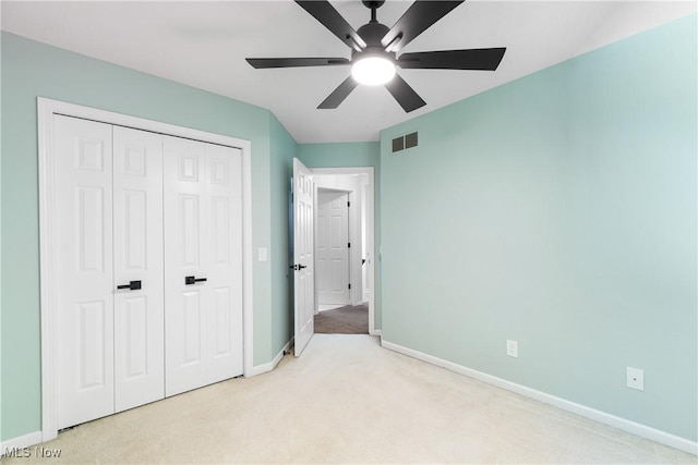 3049 Deercrest Path, Stow, OH 44224 - unfurnished bedroom featuring carpet, a closet, and ceiling fan