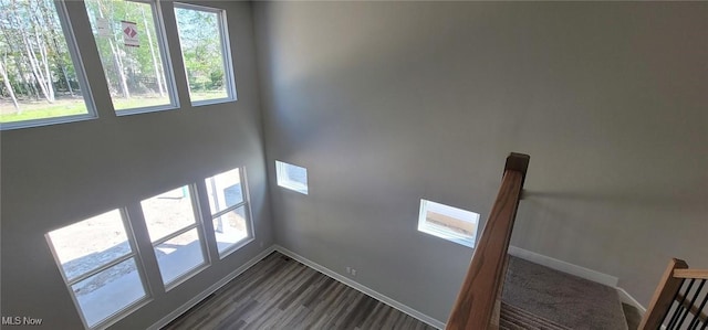 9125 Ledge View Ter, Broadview Heights, OH 44147 - stairway featuring baseboards and wood finished floors