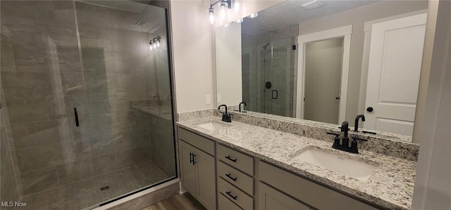 9125 Ledge View Ter, Broadview Heights, OH 44147 - full bathroom with double vanity and a shower stall