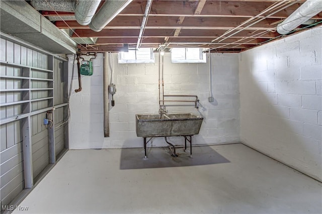 16005 Mendota Ave, Maple Heights, OH 44137 - basement featuring gas meter and a sink