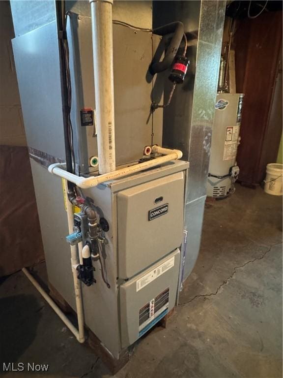 3868 Adams Ave, Shadyside, OH 43947 - utilities featuring gas water heater and heating unit