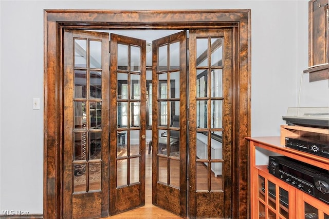 1539 Compton Rd, Cleveland Heights, OH 44118 - detailed view of french doors and wood finished floors