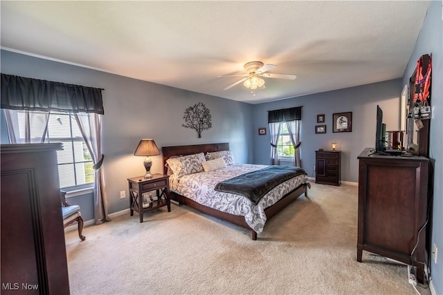 785 Cambridge Ct, Kent, OH 44240 - bedroom with light colored carpet and ceiling fan