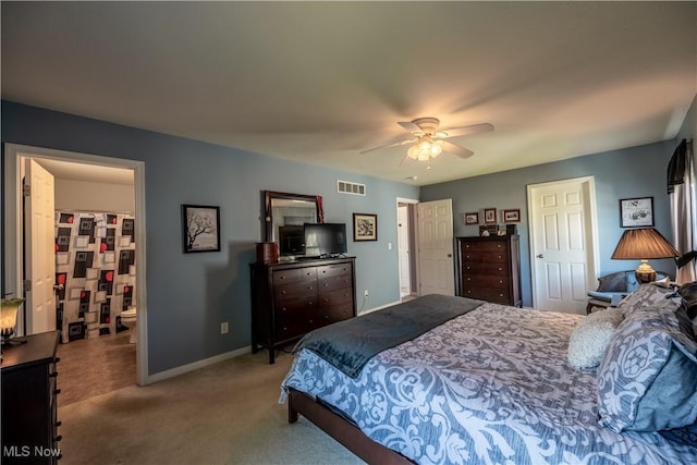 785 Cambridge Ct, Kent, OH 44240 - carpeted bedroom featuring a ceiling fan and a walk in closet