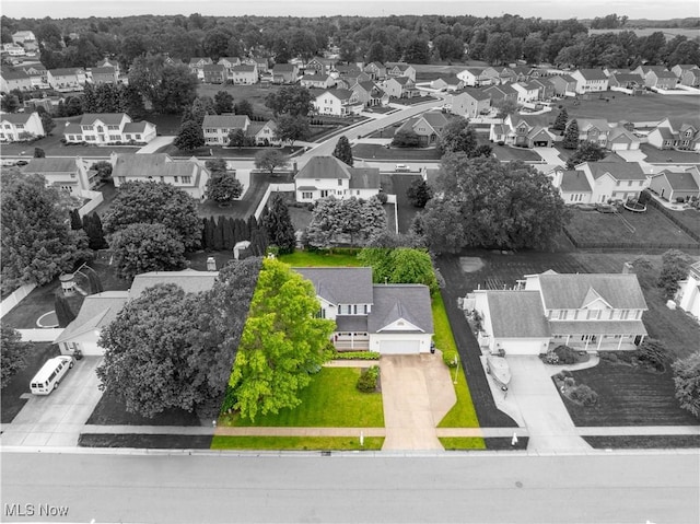 3342 Ramsgate St NW, North Canton, OH 44720 - aerial perspective of suburban area featuring property boundaries highlighted