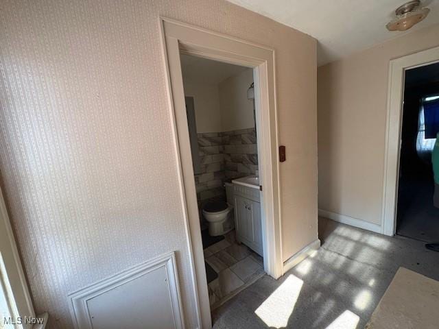 19510 Gardenview Dr, Maple Heights, OH 44137 - bathroom featuring vanity and toilet