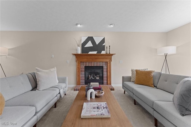 184 Creekledge Ln, Copley, OH 44321 - living area featuring carpet floors and a fireplace
