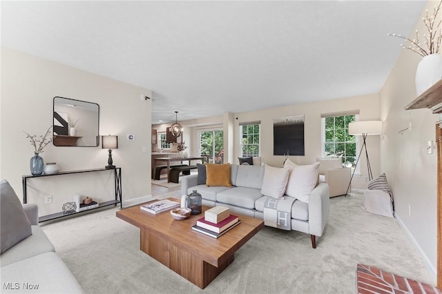 184 Creekledge Ln, Copley, OH 44321 - carpeted living area featuring baseboards