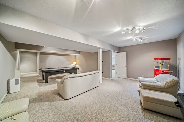 11275 Beechnut Ln, Chardon, OH 44024 - living room featuring carpet flooring, pool table, and track lighting