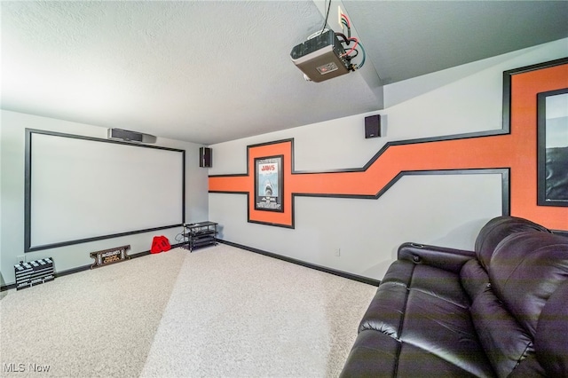 11275 Beechnut Ln, Chardon, OH 44024 - carpeted home theater with baseboards and a textured ceiling