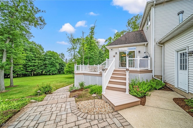 11275 Beechnut Ln, Chardon, OH 44024 - view of patio featuring a deck and stairway