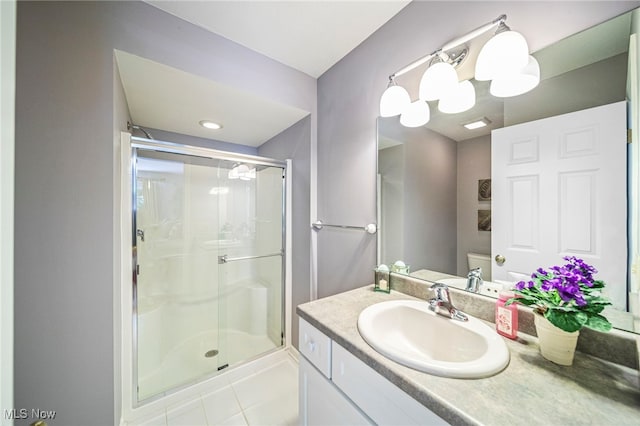 11275 Beechnut Ln, Chardon, OH 44024 - full bath with a shower stall, vanity, and tile patterned floors