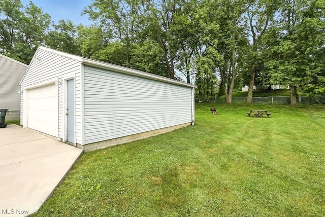 3692 Orchard St, Mogadore, OH 44260 - detached garage with view of wooded area