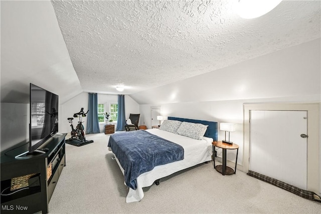 6735 Wakefield Rd, Hiram, OH 44234 - carpeted bedroom featuring a textured ceiling and vaulted ceiling