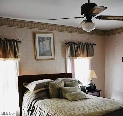 134 E Summit St, Alliance, OH 44601 - bedroom with ceiling fan