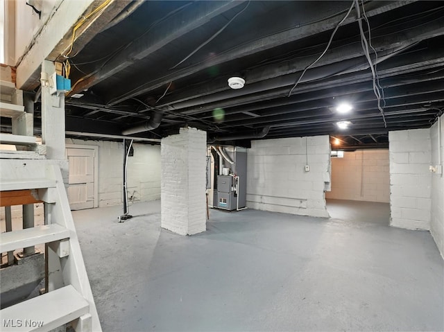 4930 S Ridge Rd W, Ashtabula, OH 44004 - unfinished basement with heating unit