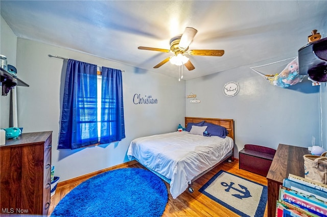 1743 Silver St, Wickliffe, OH 44092 - bedroom featuring wood finished floors and a ceiling fan
