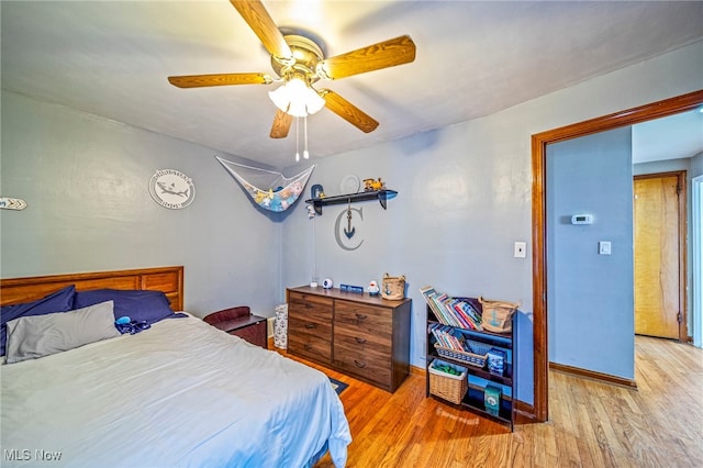 1743 Silver St, Wickliffe, OH 44092 - bedroom featuring wood finished floors and ceiling fan