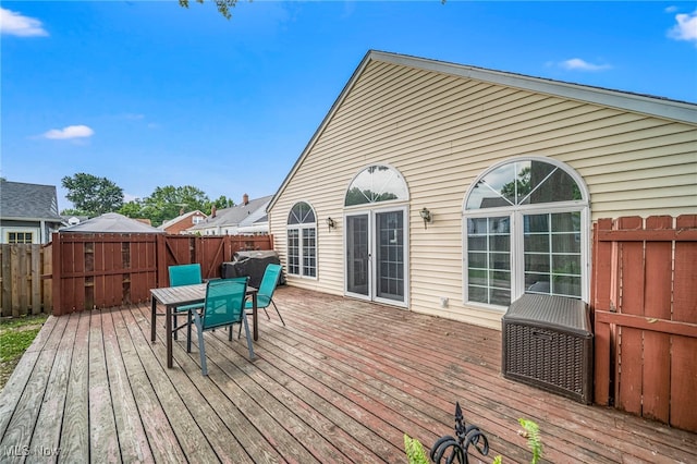1743 Silver St, Wickliffe, OH 44092 - wooden terrace with outdoor dining space