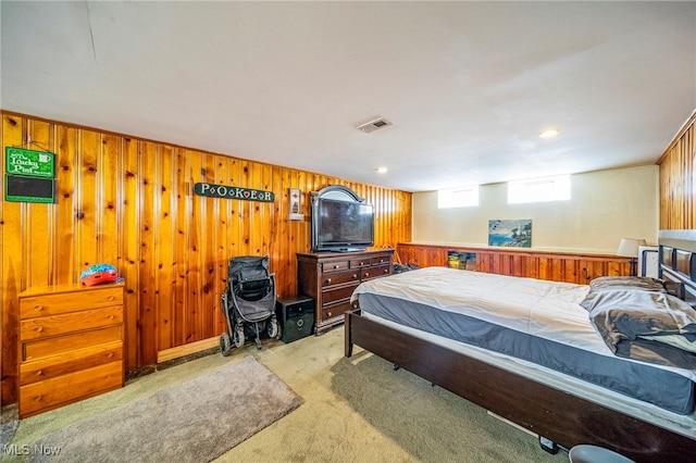 1743 Silver St, Wickliffe, OH 44092 - carpeted bedroom with wood walls