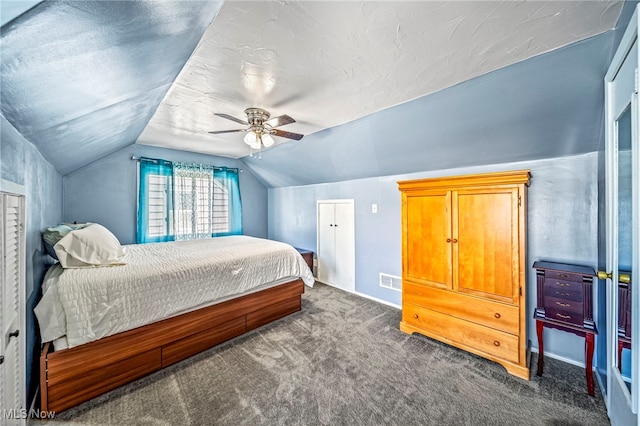 1743 Silver St, Wickliffe, OH 44092 - bedroom featuring lofted ceiling, carpet floors, and a ceiling fan
