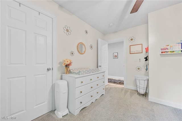 4933 Lear Nagle Rd, North Ridgeville, OH 44039 - bedroom featuring light carpet and a ceiling fan